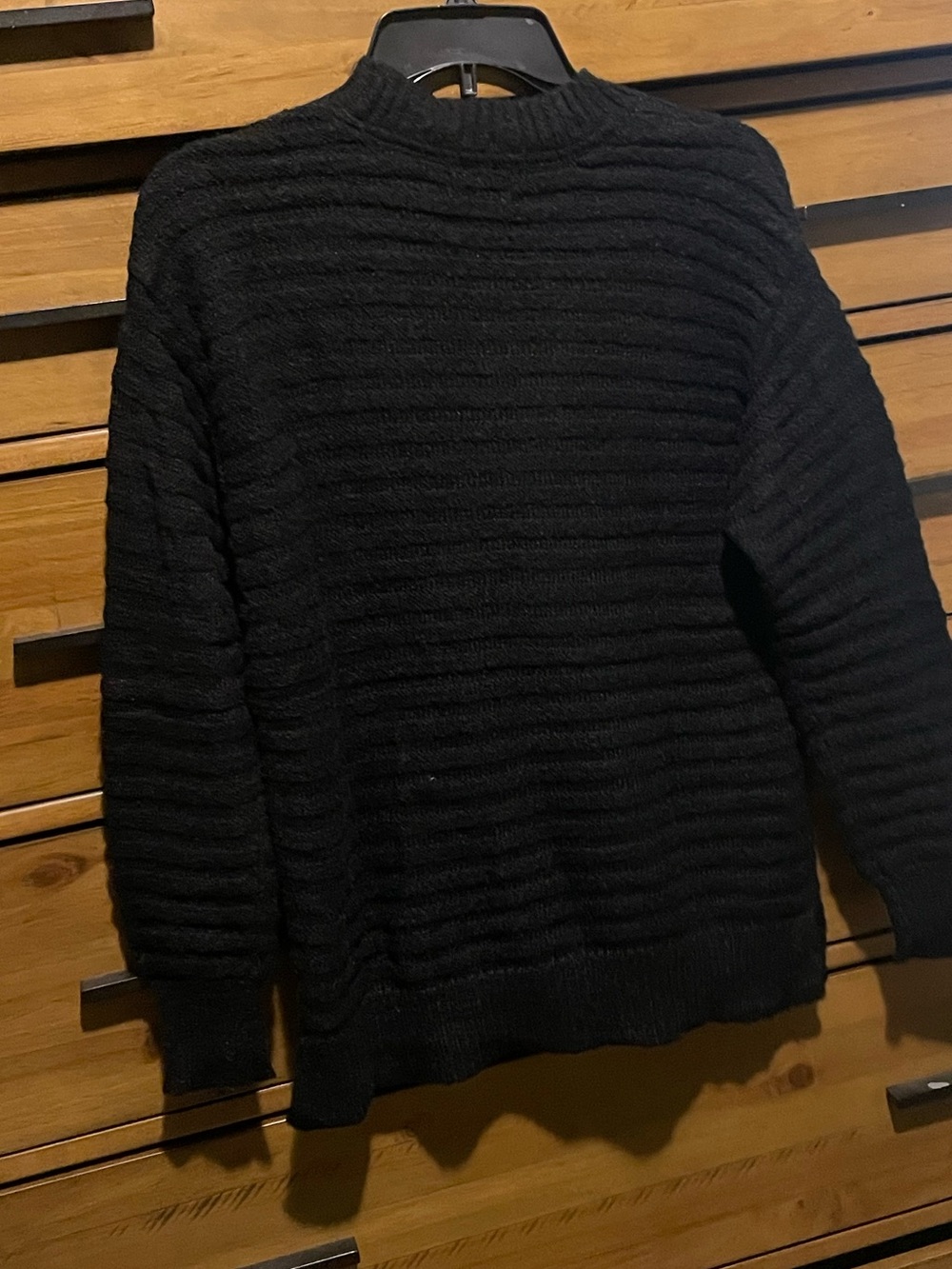 Style & Co. Black Knit Crew Sweater
